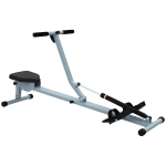 HOMCOM roeitrainer roeiapparaat fitness roeien hometrainer, met LCD display, staal + PVC, grijs, 130 x 67,5 x 67 cm