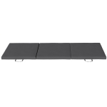 HOMCOM Gymnastics Mat, Tri-Fold Crash Exercise Pad, 6FT 2" Thick Foldable Workout Mat with Handles for Home Training, Grey