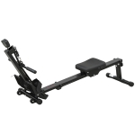 SPORTNOW Roeimachine, roeimachine voor thuis, LCD-monitor, zitting, 150 kg draagvermogen, stille werking, staal, zwart