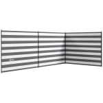 Outsunny Paravento da Spiaggia Pieghevole Frangivista in Poliestere con Barre in Acciaio, 540x150 cm, Grigio