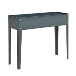 Outsunny Verhoogd bloembed plantenbak kruidenbed 3 afvoergaten bloembak met metalen poten
