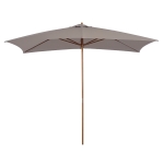 Outsunny Parasol droit rectangulaire Parasol de jardin grande taille grande taille dim. 3L x 2l x 2,5H m gris