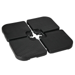 Outsunny 4-delige Parasolvoet, vulbaar, 100 x 100 x 8 cm, Zwart