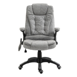 Vinsetto Directiestoel met Massage- & Verwarmingsfunctie, Ergonomisch, Verstelbaar, tot 120kg, Grijs