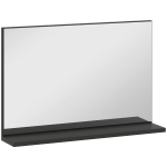 kleankin Specchio Bagno da Parete con Mensola Design Moderno e Multiuso, 60x12x40 cm, Nero