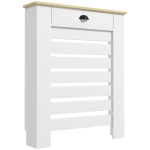 HOMCOM Cubre Radiadores de MDF con Cajón Cubierta para Radiador para Salón Dormitorio Pasillo 78x19x95,5 cm Blanco