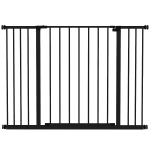 PawHut Hondenafschermingshek, Uitbreidbaar, Klemmontage, Staal, 76-107 x 76 cm, Zwart