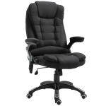 Vinsetto Silla de Masaje con 6 Puntos de Masaje con Función de Calefacción Altura Ajustable y Ruedas 68x72x110-120 cm Negro