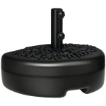 Outsunny Base de Pared para Sombrilla Ø38/48 mm Soporte Semicircular de Parasol Rellenable de Arena 21 kg o Agua 18 kg Negro