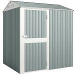 Outsunny Metalen berging 3,5 m², hoge afsluitbare berging met zadeldak, ventilatie en handschoenen, 209 x 177 x 236 cm