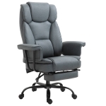 Vinsetto® bureaustoel directiestoel computerstoel in hoogte verstelbaar 360° draaibaar kunstleer grijs 68 x 80 x 120–126 cm