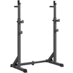 SPORTNOW Suporte para Barras de Pesos com Largura e Altura Ajustáveis Suporte de Musculação com Estrutura de Aço 60-87x65x121-158 cm Preto