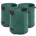 Outsunny Tuinafvalzak 3x300L Waterdicht met Handvatten, Robuust en Zelfstaand met UV Bescherming Groen