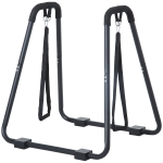 HOMCOM® Dipstation met slingtrainer dipstandaard parallel staven slingtrainer, staal, zwart, 90 x 81 x 92.5 cm
