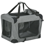 PawHut Oxford Fabric Folding Pet Carrier Bag Grey