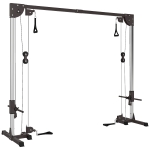 SPORTNOW Crossover Fitnessrek met Kabeltreksysteem, voor 1 of 2 Personen, Staal, Zwart