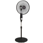 HOMCOM 40 cm Pedestal Standing Floor Fan, Oscillation Cooling Fan with Remote Control, Black