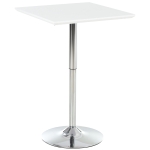 HOMCOM bistrotafel pub bartafel in hoogte verstelbare vierkante statafel tafel staal wit 60 x 60 x 71-92 cm | Aosom.de