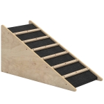 PawHut Halter voor 10 korte halters, 5 niveaus, stevig stalen frame, tot 100 kg, zwart, 66 x 35 x 33 cm