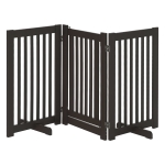 PawHut Barrière modulable pliable barrière de sécurité avec porte verrouillable intégrée dim. 155L x 35,5l x 76H cm MDF blanc