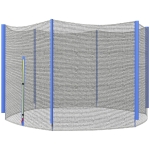 SPORTNOW Red de Seguridad para Cama Elástica Ø305 cm para Exterior de 6 Postes con Anti-UV y Puerta con Cremallera Azul y Negro