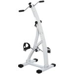 HOMCOM Pedaliera Braccia e Gambe da Divano o Poltrona con Schermo LED, Altezza e Intensità Regolabile, Bianco, 40x42.5x100cm