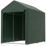 Outsunny Abrigo para Ferramentas Bicicletas e Motos 120x179x165 cm Garagem Portátil com 2 Habitações Verde Escuro