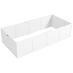 PawHut werpkist voor pups, puppyren met verstelbare deur, antislip hondenren voor kleine en grote honden, 196x96x48 cm, wit