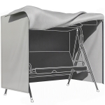 Outsunny Capa para Móveis de Jardim Capa Protetora para Baloiços de Exterior com Fecho de Correr 177x114x152 cm Cinzento
