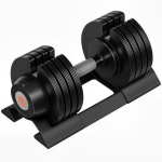 SPORTNOW Conjunto de Pesos Ajustável de 20 kg com Ajuste Rápido de Peso com Base de Armazenamento e Pega Antiderrapante  Ø18x37 cm Preto
