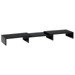 Vinsetto Soporte Elevador para Monitores de Madera Ajustable en Longitud y Ángulo para 2 Pantallas de Ordenador Portátil 80-117x23,5x10 cm Negro