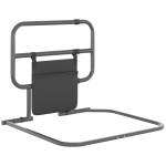 HOMCOM Grade para Cama Adulto Guarda de Segurança para Cama Dobrável com Bolso de Armazenamento 61x66x55 cm Cinza