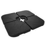 Outsunny Conjunto de Pesos para Base de Chapéu de Sol de 4 Peças Preenchível com 15 Litros de Água ou 19,5 kg de Areia Preto