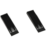 HOMCOM 2 oprijplaten, drempeloprit, oprijplaat, rubberen oprijplaten, PP, zwart, 70 x 20 x 8 cm 70x20x8 | Aosom.de