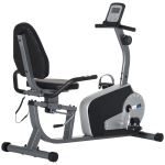 Vélo d'appartement semi-allongé vélo couché - Aosom.fr x FFHandball - écran LCD siège réglable 8 niveaux de résistance