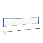 SPORTNOW 4m Badminton Net, Height Adjustable Outdoor Sports Net, with Carry Bag, for Tennis, Pickleball, Volleyball, Blue