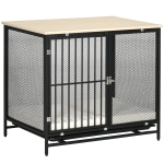 PawHut hondenkooi, dierenkooi met tafelblad, hondenhok, kennel, binnen