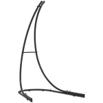 Outsunny Frame voor Hangstoelen in C-Vorm Metalen Standaard met Voet voor Hangzit tot 150kg Zwart