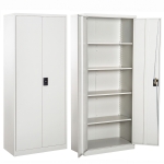 Vinsetto Cool Rolled Steel Tall Office Lockable Filing Cabinet 2 Doors 4 Internal Adjustable Shelves Bookcase Cabinet Storage Unit 80 L x 40 W x 184 cm