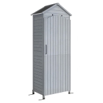 Outsunny Gartenschrank Holz extra hohe Geräteschuppen mit verstellbar Ablage magnetisch Tür galvanisiert Dach Belüftung