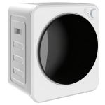 HOMCOM Mini Wäschetrockner 4 kg mit 5 Programme bis zu 60℃ 800W/400W Ablufttrockner mit Edelstahltrommel Weiß