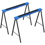 DURHAND 2er-Set Arbeitsbock, Handwerks-Ständer, bis zu 250 kg belastbar, Metall, Blau
