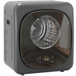 HOMCOM 4 kg Wäschetrockner, kompaktes Design, 5 Modi, Timer, Grau+Schwarz