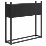 Outsunny Suporte para Lenha com Cobertura Oxford 600D, Aço Galvanizado, 250 kg, Interior e Exterior, Preto