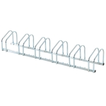 HOMCOM Fahrradständer für 6 Fahrräder wetterfest Wand- oder Bodenmontage Stahl 179 x 33 x 27cm
