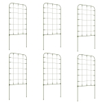 Outsunny Rankgitter-Set, 6 Metallspaliere für Kletterpflanzen, Stahl, 40 x 90 cm, Grün