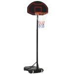 HOMCOM Basketballkorb, höhenverstellbar, befüllbarer Standfuß, hochstabil, schwarz, 131 x 49 x 195-250 cm