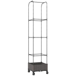 Outsunny Hochbeet mit Rankgitter mobiler Blumenkasten mit Rolle Abflussloch, Pflanzkasten 40 x 40 x 185 cm