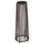 Outsunny Gartenleuchte, Außenlampe, solarbetrieben, 8 Stunden Betrieb, Automatikmodus, Rattanoptik, 21,5 x 21,5 x 61 cm