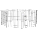 PawHut Freilaufgehege Welpenauslauf Welpenzaun Laufstall Welpengitter für Tiere 8-teilig B63 x H60 cm